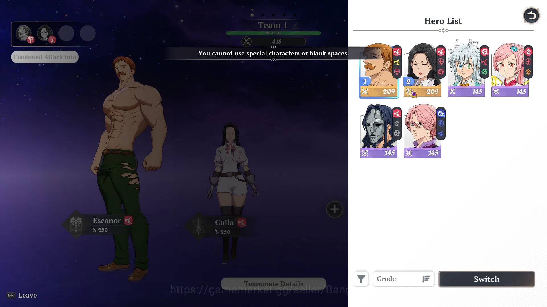 The Seven Deadly Sins: Origin Accounts EU Fresh Starter Lv2 WL1 | 2SSR Escanor + Guila (S image 2