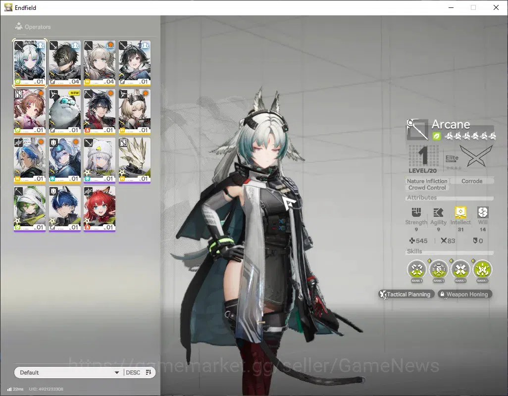 Arknights: Endfield Accounts Asia|2 SSR 1 Limited + 1(*6 Weap)|(Arcane),Ardelia|Male MC|Log Gryphlink|Check SS|(END2105) 1