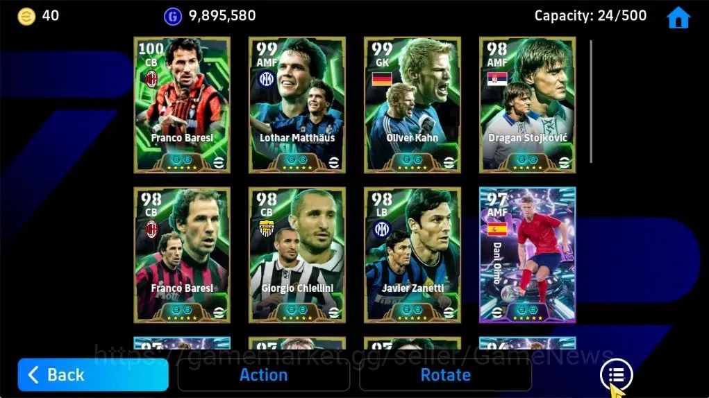eFootball Accounts Android|Franco Baresi,Lothar Mattaus,Oliver Kahn,G image 5
