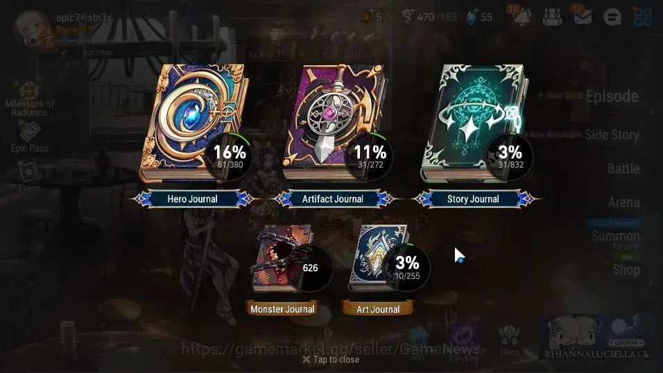 Epic Seven Accounts GLOBAL UnVerif|New Era|2 ML(Rhiana&Luciel,Fallen C image 3