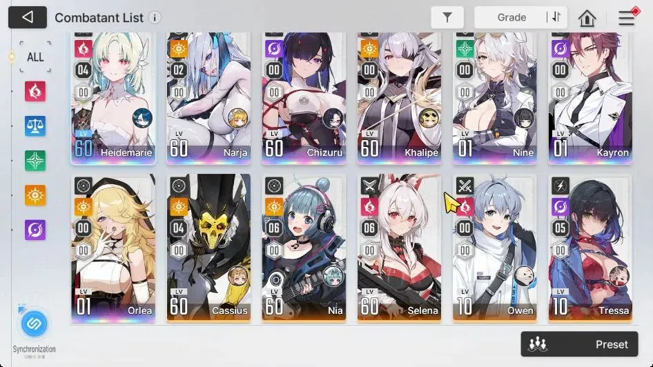 Chaos Zero Nightmare Accounts GLOBAL Lv 55|1,6K Crys|7 SSR[(HeidemarieM4,Nine,Or image 3