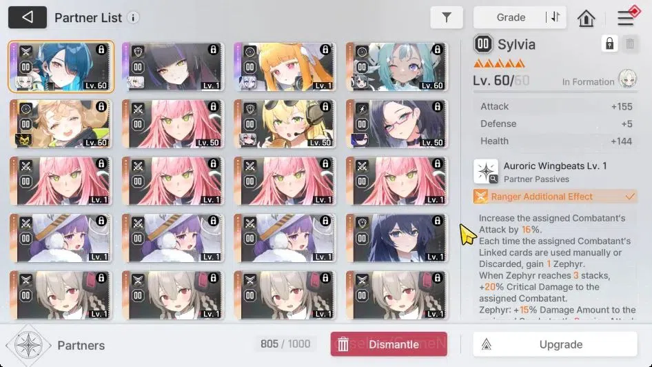 Chaos Zero Nightmare Accounts GLOBAL Lv 55|1,6K Crys|7 SSR[(HeidemarieM4,Nine,Or image 7