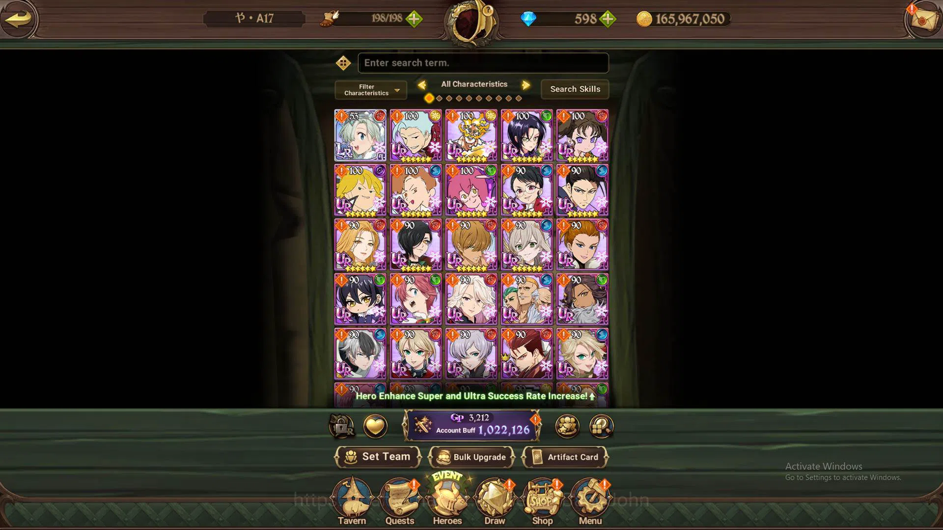 The Seven Deadly Sins: Grand Cross Accounts ASIA|1M CC|DM 598|1LR Elizabeth|UR Demon King Meli image 8