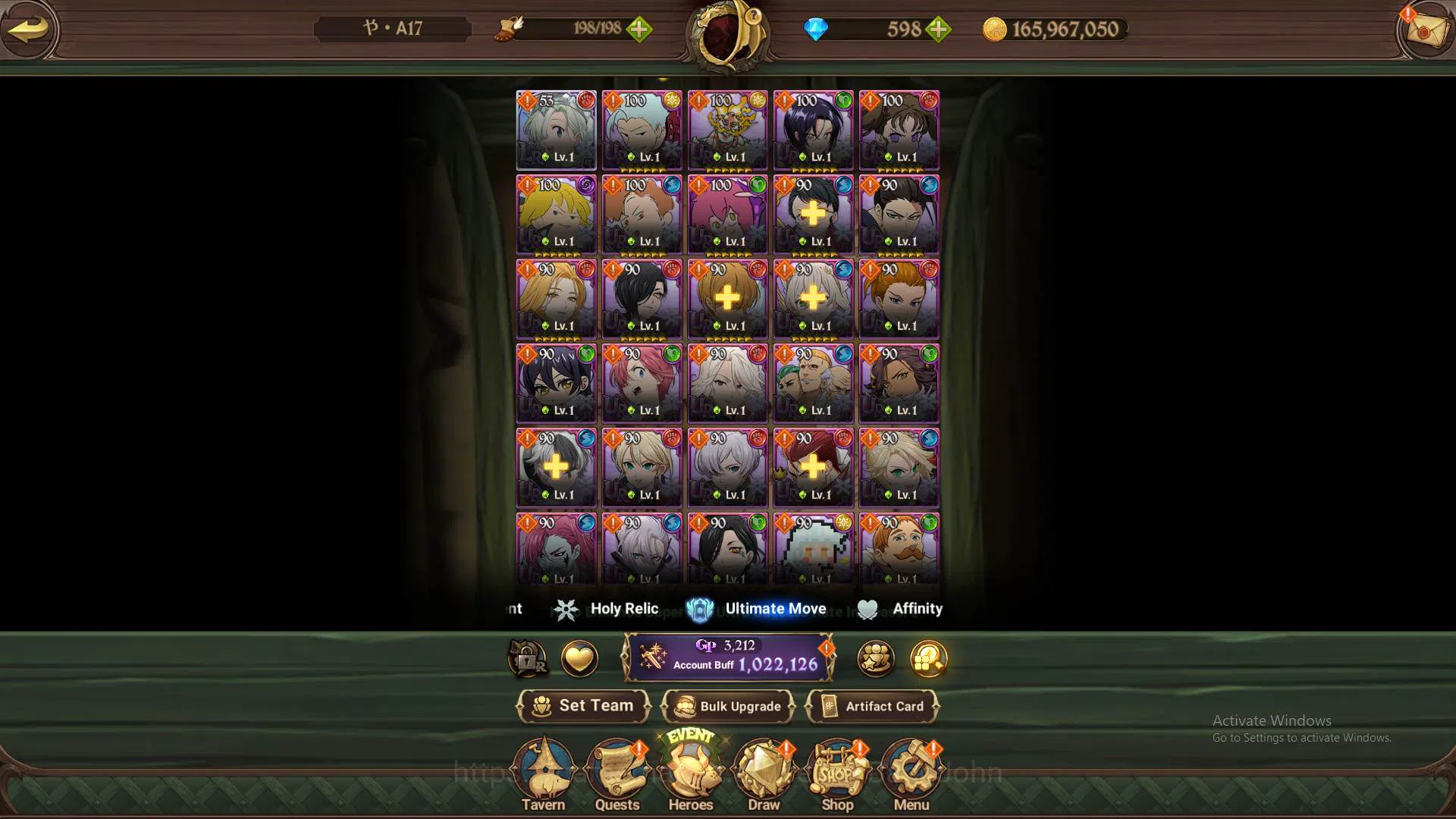 The Seven Deadly Sins: Grand Cross Accounts ASIA|1M CC|DM 598|1LR Elizabeth|UR Demon King Meli image 9