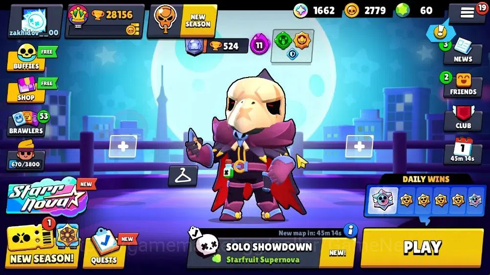 Brawl Stars Accounts 28156 Trophy|77 Brawlers 10 Max Lvl|1 Legend (Robo Mike),1 Mythic (Squad Buster Shelly),13 Epic 1