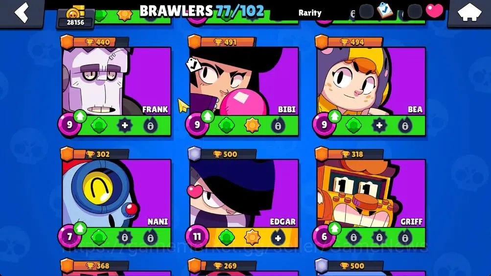Brawl Stars Accounts 28156 Trophy|77 Brawlers 10 Max Lvl|1 Legend (Robo Mike),1 Mythic (Squad Buster Shelly),13 Epic 13