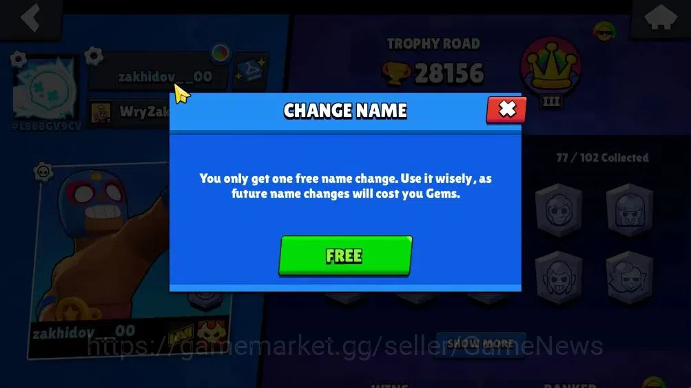 Brawl Stars Accounts 28156 Trophy|77 Brawlers 10 Max Lvl|1 Legend (Robo Mike),1 Mythic (Squad Buster Shelly),13 Epic 5