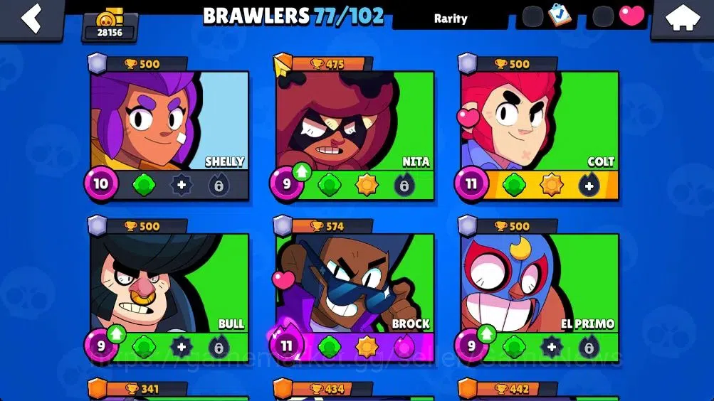 Brawl Stars Accounts 28156 Trophy|77 Brawlers 10 Max Lvl|1 Legend (Robo Mike),1 Mythic (Squad Buster Shelly),13 Epic 9