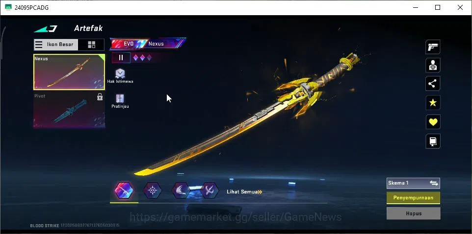 Blood Strike Accounts ASIA|Artifact EVO-Nexus|ETERNAL M700|3 Melee[Light image 3