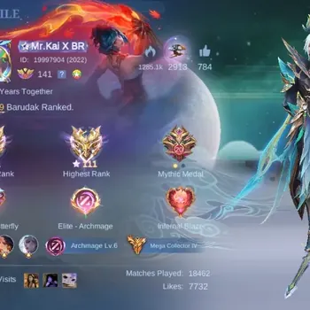 Mobile Legends: Bang Bang Accounts Others Global|Skin583|Mega|LegendMiya+Valir,Aspirants Layla+Lesley+Chang'e,Prime