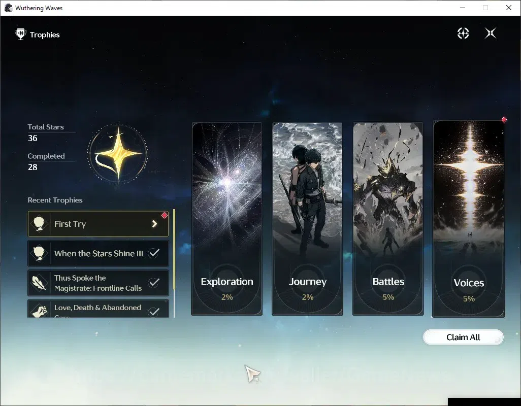 Wuthering Waves Accounts Starter EU|UL 10|2 Limited+1(5*Weapon),(Lucilla)+Sign,Rebecca|MC FeMale|Log Kuro|Check SS|WW3801 11