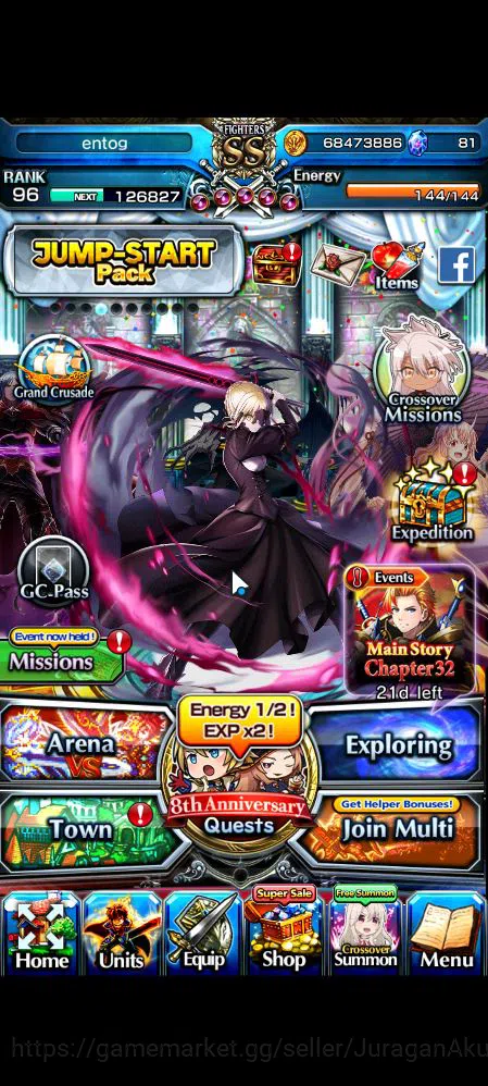 Global|Rank 96|29 Ascend|UP RoyTW,Summer Miyu,ChloeTW,Hazuki,LM IsliidTW,UbelTW,StarkTW,etc|2 SP.Art|Lpot 668|CheckSS(GS1830) Grand Summoners Mid-Game Global|Rank 96|29 Ascend|UP RoyTW,Summer Miyu,Chlo image 1