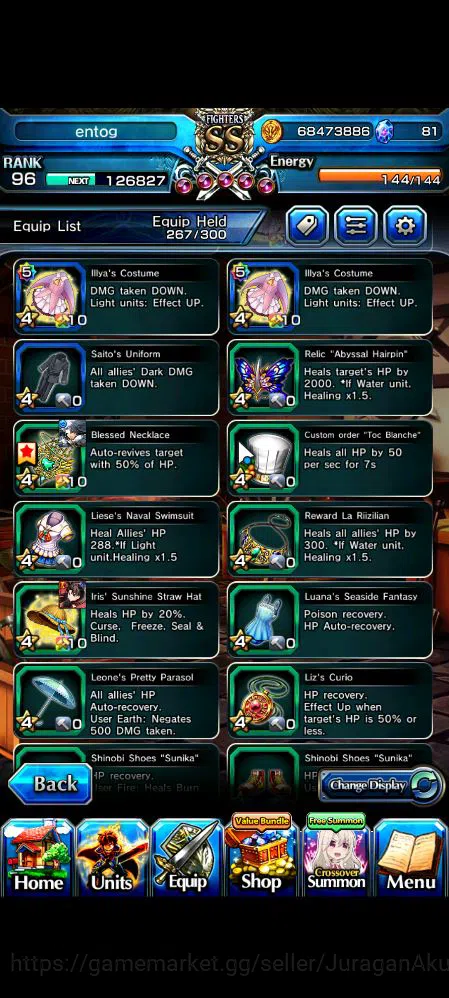 Grand Summoners Accounts Mid-Game Global|Rank 96|29 Ascend|UP RoyTW,Summer Miyu,ChloeTW,Hazuki,LM 13