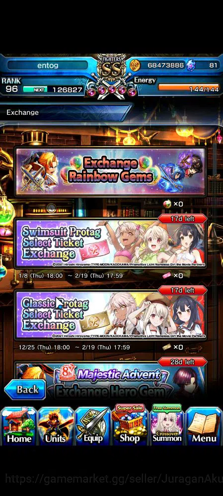 Grand Summoners Accounts Mid-Game Global|Rank 96|29 Ascend|UP RoyTW,Summer Miyu,ChloeTW,Hazuki,LM 20