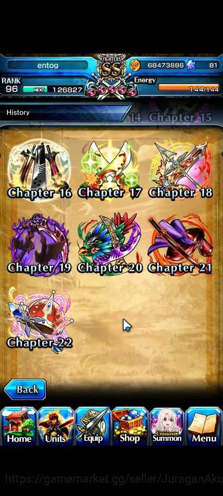 Grand Summoners Accounts Mid-Game Global|Rank 96|29 Ascend|UP RoyTW,Summer Miyu,ChloeTW,Hazuki,LM 5