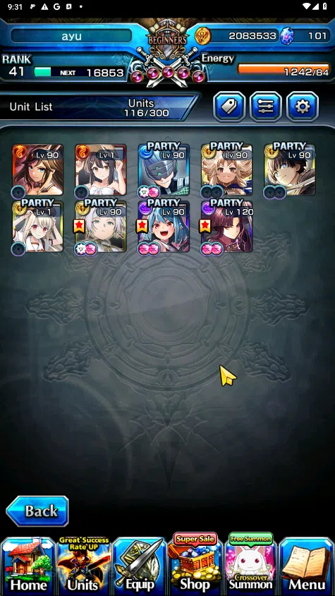 Grand Summoners Accounts GLOBAL | Ascend 9 | Houka (TW), Frieren (TW), Isli image 2