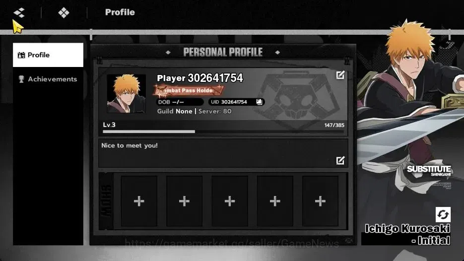 BLEACH: Soul Resonance Accounts Nuverse SEA |Fresh Starter Lvl 3|2 SSR| Ichigo Inn image 3