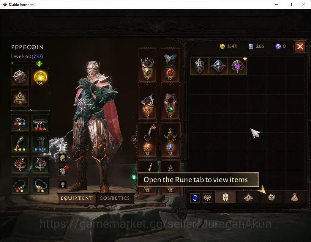 Diablo Immortal Accounts Mid-Tier SEA - Izual|Lv60(237) Druid|24K CR|Reso 450|Hell III|Paragon Slinger|1 Cosmestics|Hell Lv 4
