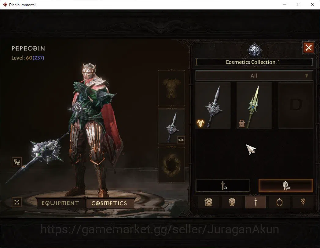 Diablo Immortal Accounts Mid-Tier SEA - Izual|Lv60(237) Druid|24K CR|Reso 450|Hell III|Paragon Slinger|1 Cosmestics|Hell Lv 7