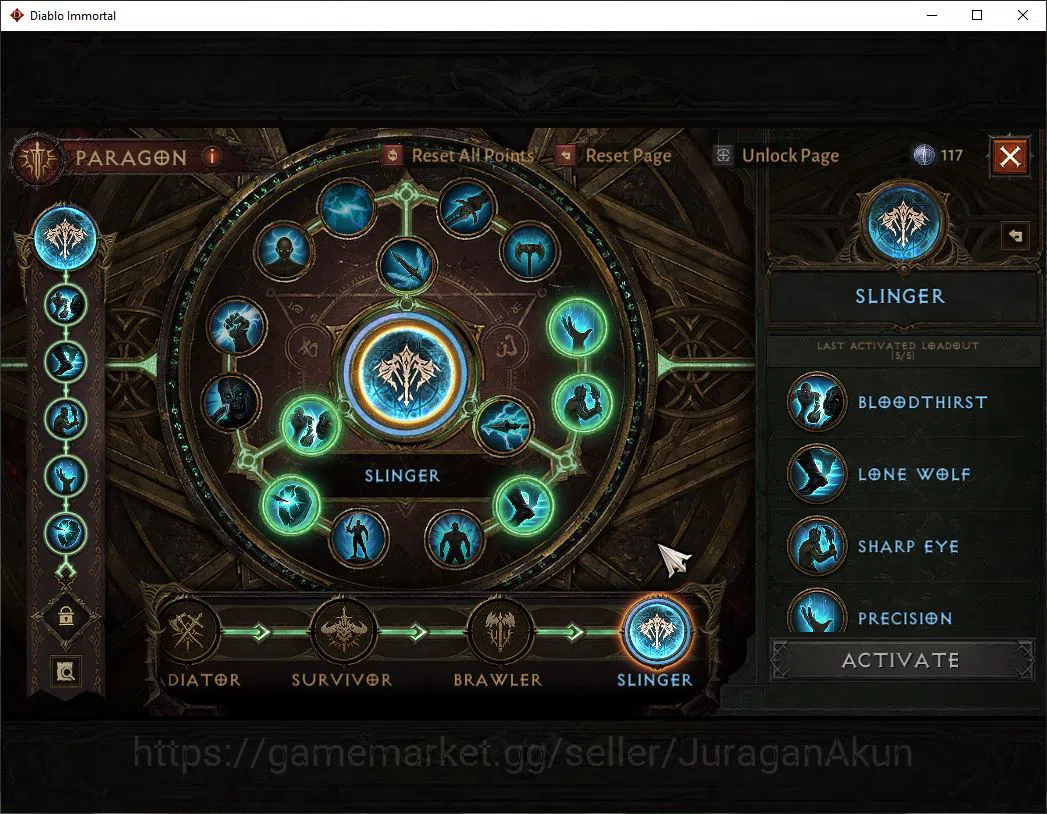 Diablo Immortal Accounts Mid-Tier SEA - Izual|Lv60(237) Druid|24K CR|Reso 450|Hell III|Paragon Slinger|1 Cosmestics|Hell Lv 8