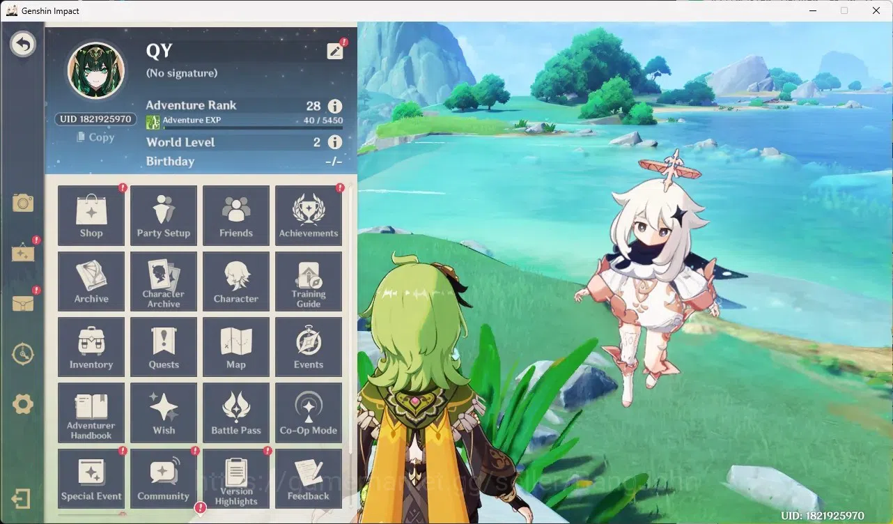 Genshin Impact Accounts Starter ASIA | AR 28 |1 limit + 2 Charstd|Limit (Nefer) | STD (Diluc,Keqing)| MC Female | TakeMail 1