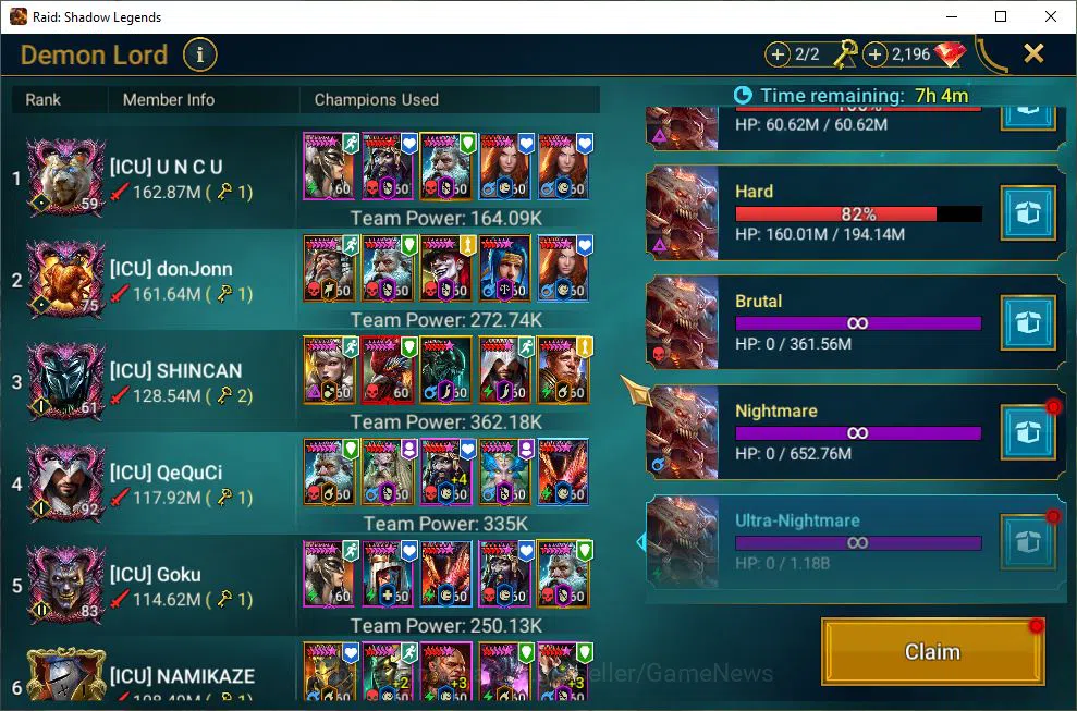 Raid: Shadow Legends Accounts Lv78 3,9M Power|3 Mythic(Embrys,L Mikage,Gharol)|7 image 4