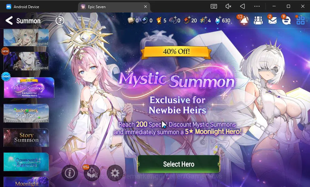 Epic Seven Accounts GLOBAL Unverif|New Era|6 ML(NM Luna,SP Politis,Zio image 13