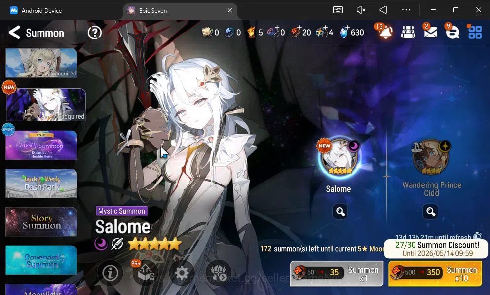 Epic Seven Accounts GLOBAL Unverif|New Era|6 ML(NM Luna,SP Politis,Zio image 14