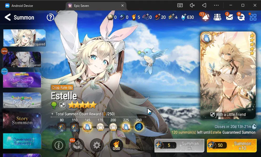 Epic Seven Accounts GLOBAL Unverif|New Era|6 ML(NM Luna,SP Politis,Zio image 15