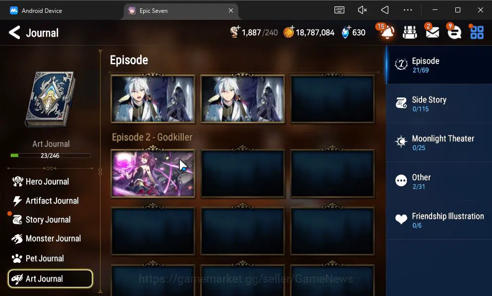 Epic Seven Accounts GLOBAL Unverif|New Era|6 ML(NM Luna,SP Politis,Zio image 20