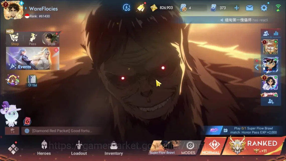 Honor of Kings Accounts Hero112 Skin273|Flawless(Kaizer),Mythic(Diao),AOT( image 1
