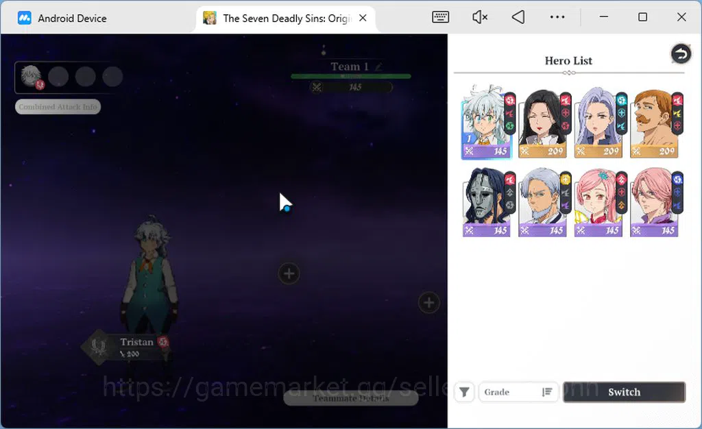 The Seven Deadly Sins: Origin Accounts EUROPE|FreshStarterLvl|3SSR|Escanor,Guila,Jericho+ image 1