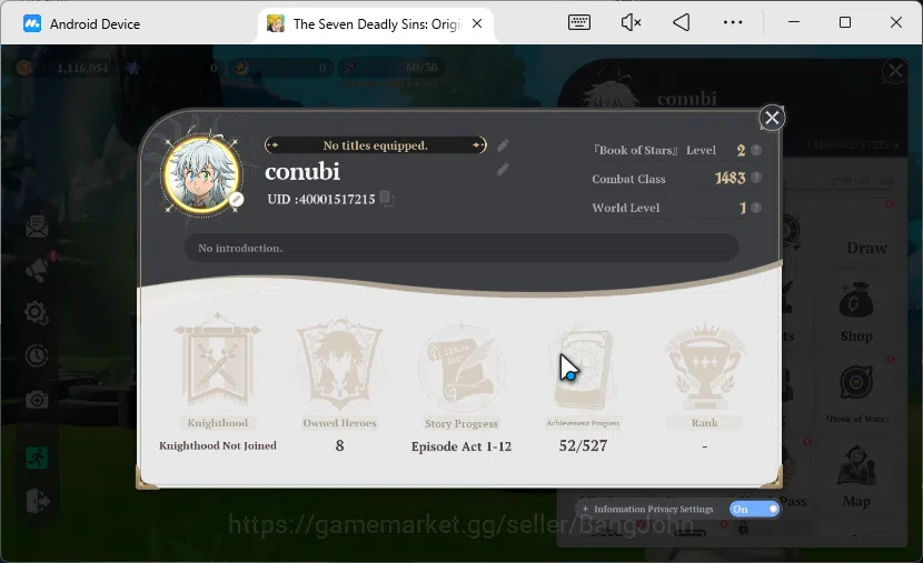 The Seven Deadly Sins: Origin Accounts EUROPE|FreshStarterLvl|3SSR|Escanor,Guila,Jericho+ image 2