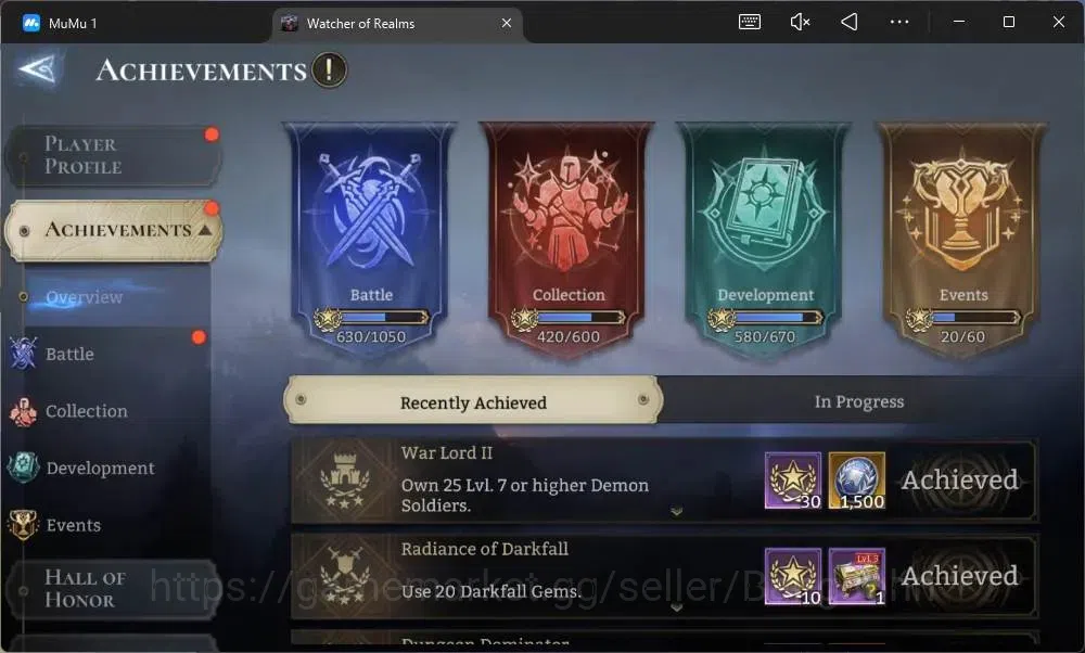 Watcher of Realms Accounts Global 60xx|Power 15,6M|15 Lord IngridA5,TorodorA3 image 2