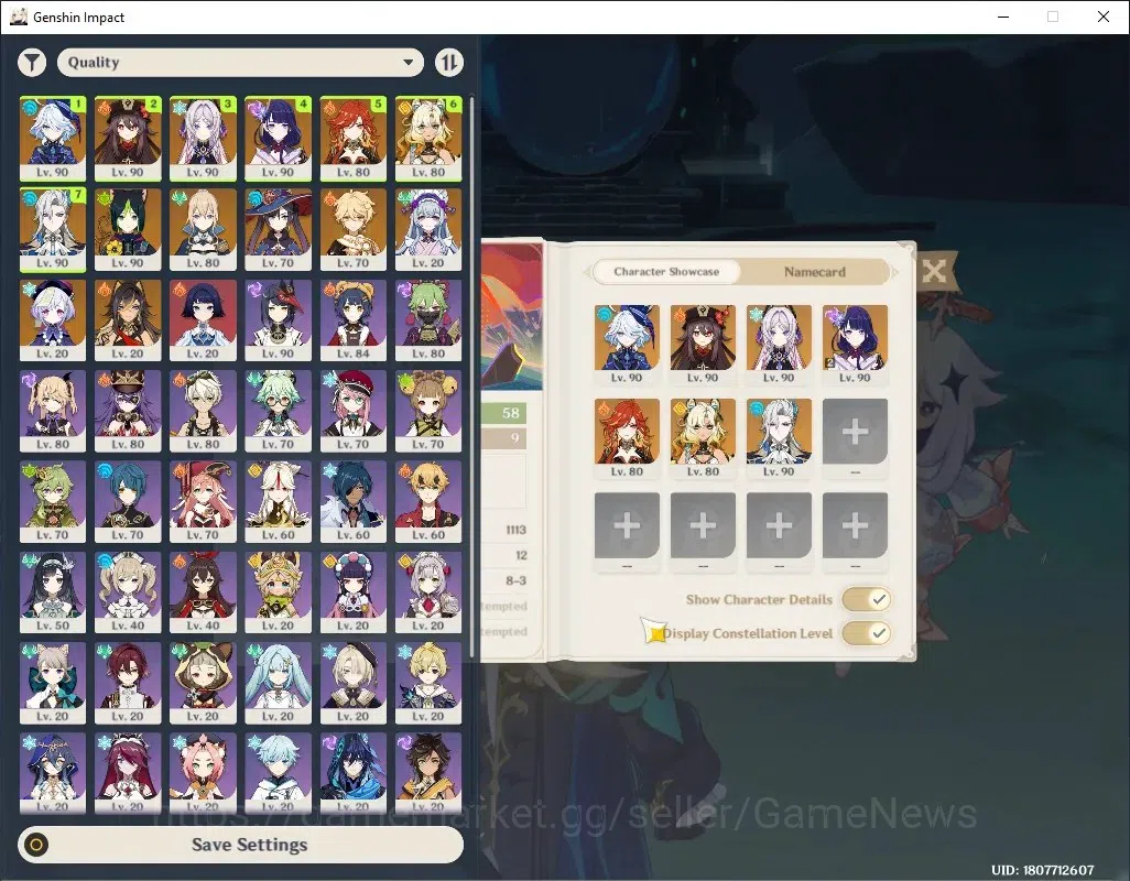 Genshin Impact Accounts Mid Game Asia|Free HSR|AR 58|Prem Team Mavuika+Sign|7 Limited + 7 (*5 1