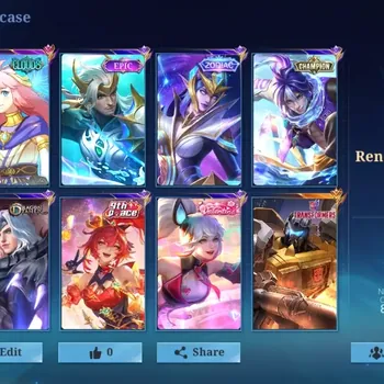 Mobile Legends: Bang Bang Accounts Collector Hero 128|Skins 279|Ex Glory 94|WR++|Transformer Roger,Sanrio Floryn,Clouds