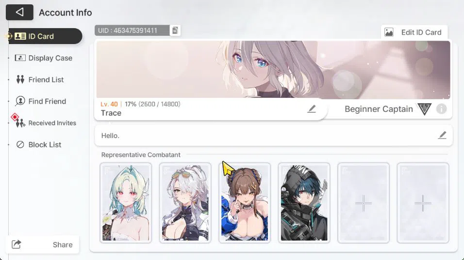 Chaos Zero Nightmare Accounts GLOBAL Lv40|4 SSR[Heidemarie+Sign,Nine,Yuki,Luke]+ image 13