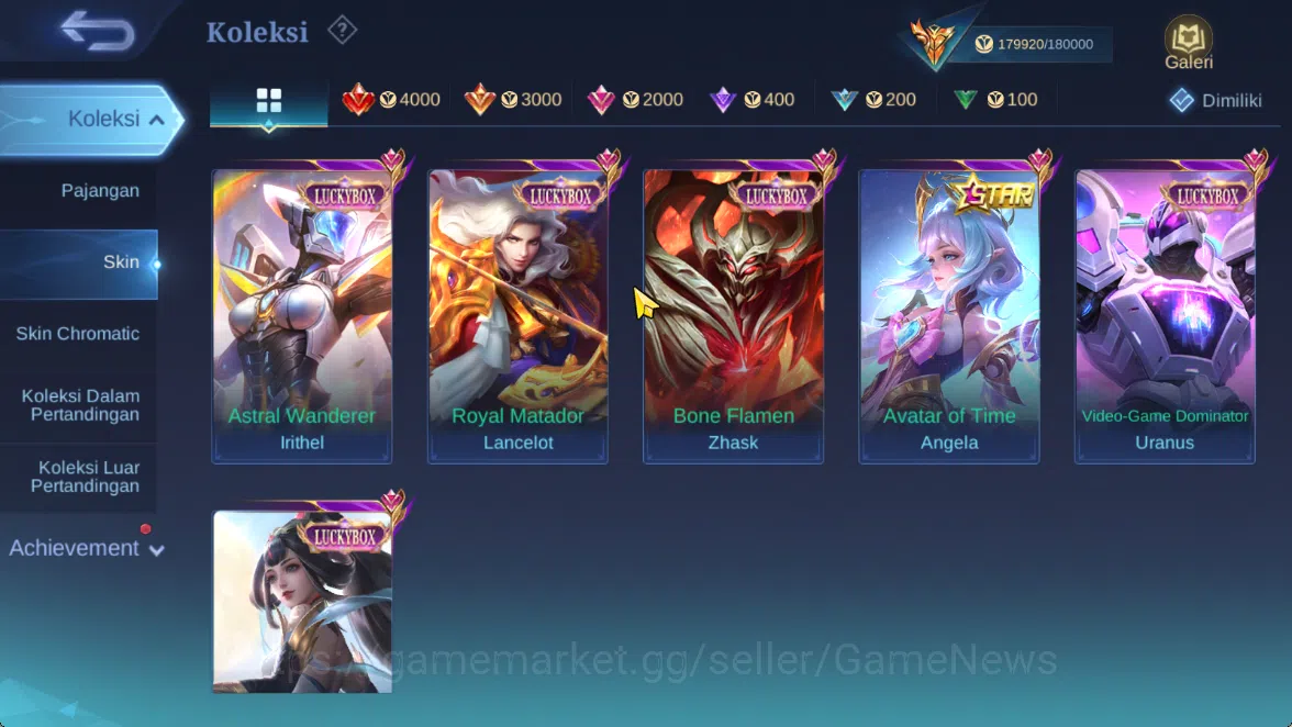 Mobile Legends: Bang Bang Accounts Hero 133|Skin 510|Legend(Miya,Valir),KOF(Chou,Auro image 12