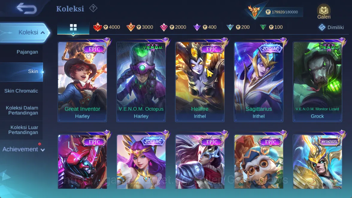 Mobile Legends: Bang Bang Accounts Hero 133|Skin 510|Legend(Miya,Valir),KOF(Chou,Auro image 20