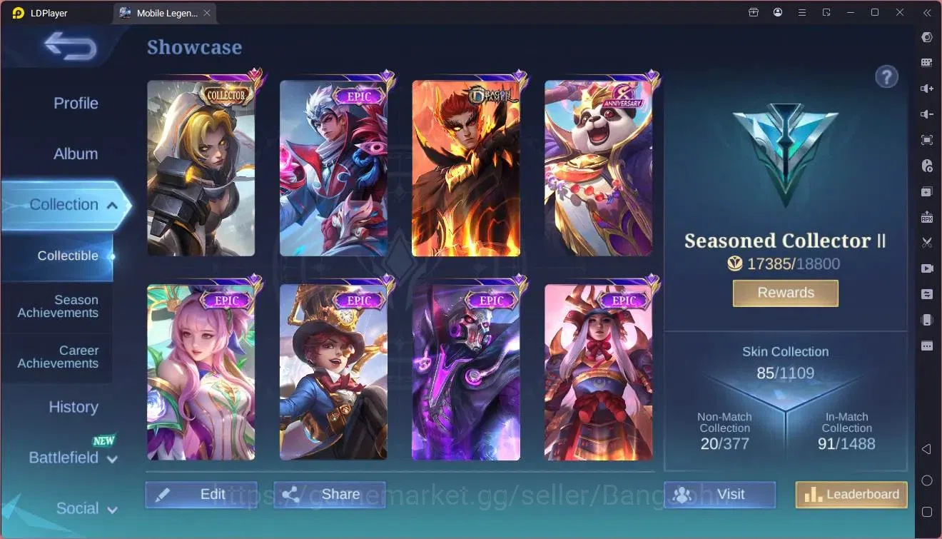Mobile Legends: Bang Bang Accounts Global|Hero 69|Skin 85|Seasoned|CC Natalia|Dragon  image 18