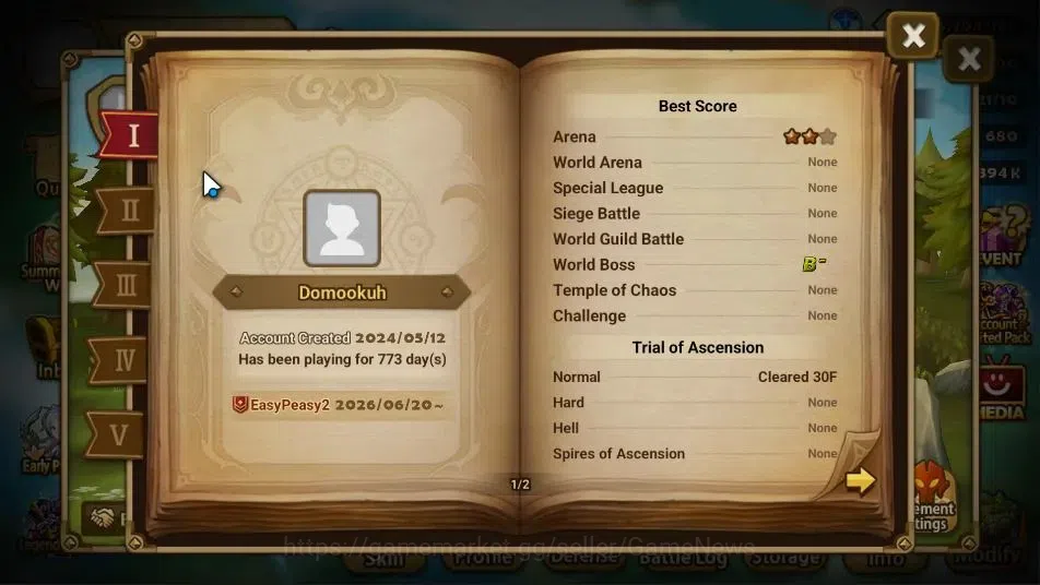 Summoners War: Sky Arena Accounts EUROPE Lv 32|1 LD[Destiny]|13 Total NB5[Aaliyah,Ar image 3