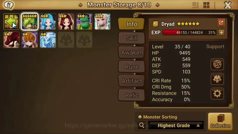 Summoners War: Sky Arena Accounts EUROPE Lv 32|1 LD[Destiny]|13 Total NB5[Aaliyah,Ar image 9