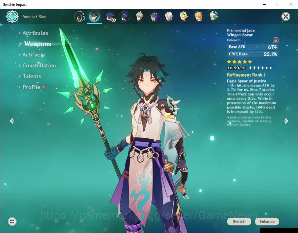 Genshin Impact Accounts ASIA|AR 56|7 Limited + 4(*5Weap)|[Nefer,Xiao]+Sign image 6