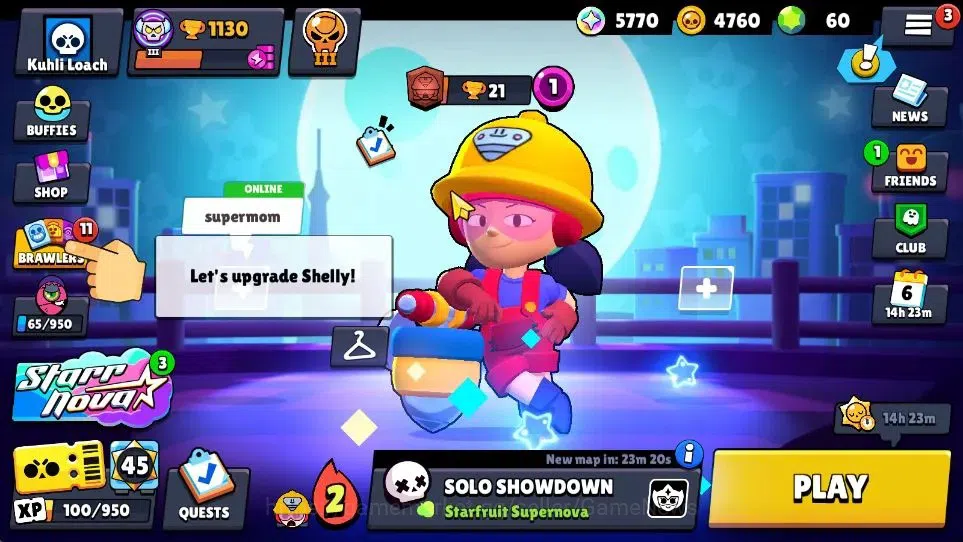 Brawl Stars Accounts 1130 Trophy|18 Brawlers 2 Max Lvl (Full Buffies Edgar,Emz)|1 Epic Skin (Sugarplum Rosa)|5K Bling|CN 3