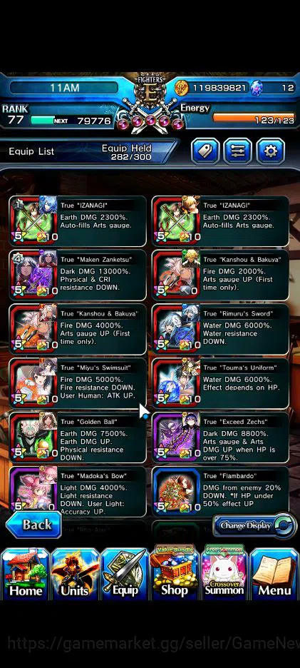 Grand Summoners Accounts Global|Rank 77|17 Ascend|InumutaTW,EmiyaTW,Summer image 5