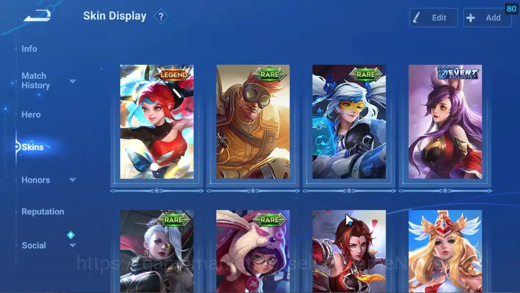 Honor of Kings Accounts Hero 21 Skin 11|Starter with Legend Skin(Angela)+E image 3
