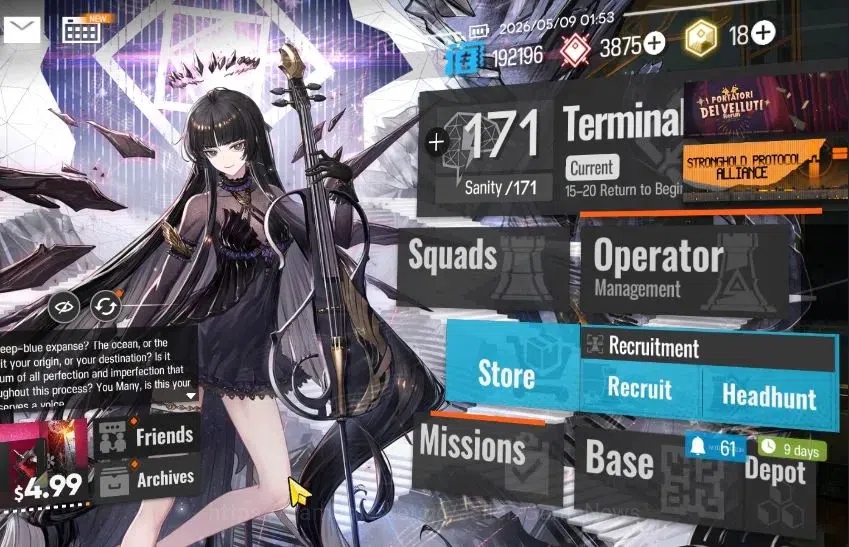 Arknights Accounts Lv 66|215 Op+17 Outfits|7 Limited|Wis'adel P1,Virt image 2