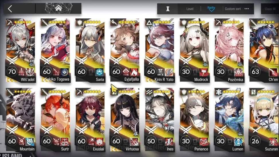 Arknights Accounts Lv 66|215 Op+17 Outfits|7 Limited|Wis'adel P1,Virt image 5