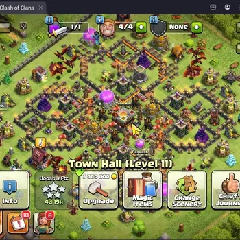 Clash of Clans Accounts Mid-Tier TH11-BH4|Lv.62|BK37,AQ35,MP19|HH4|1 Gold Skin|CN free|Proteck Off|Takemail Check SS COC192B