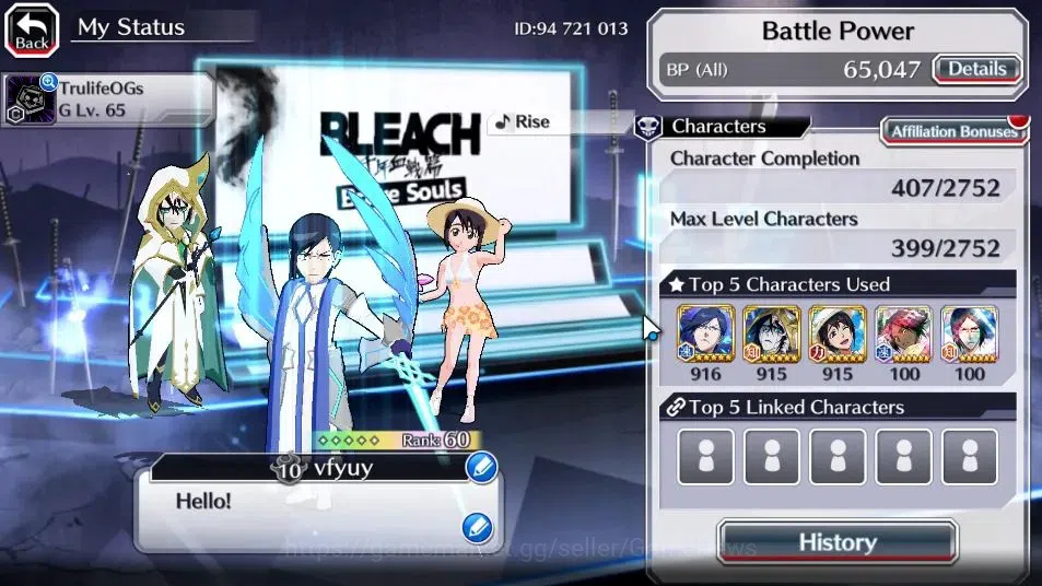 Bleach: Brave Souls Accounts [GLOBAL]20K Orbs+Fresh All Story|Uryu 7th,Momo 22S image 3
